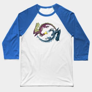 Duality Dragon Fight Baseball T-Shirt